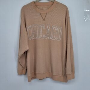 Tan Waffle Knit Chicago Sweatshirt